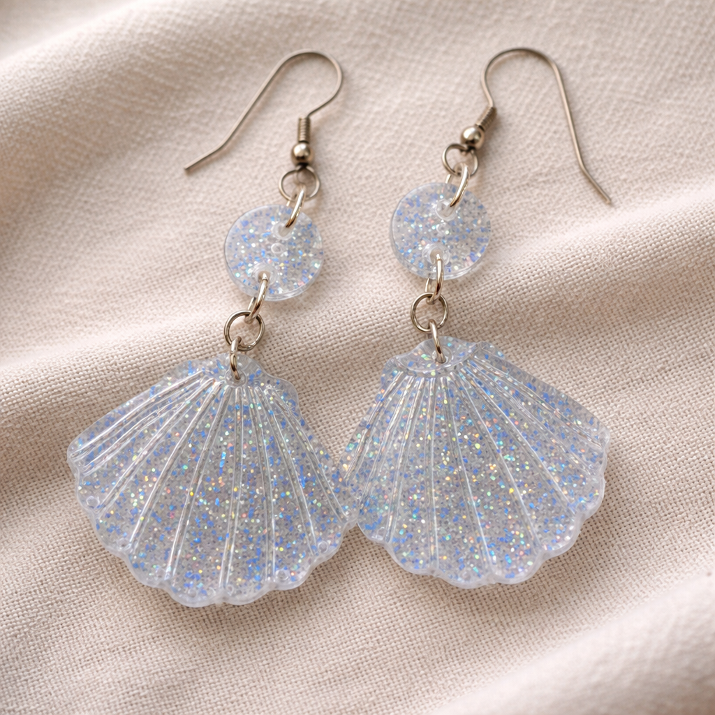 Seashell Resin Earrings