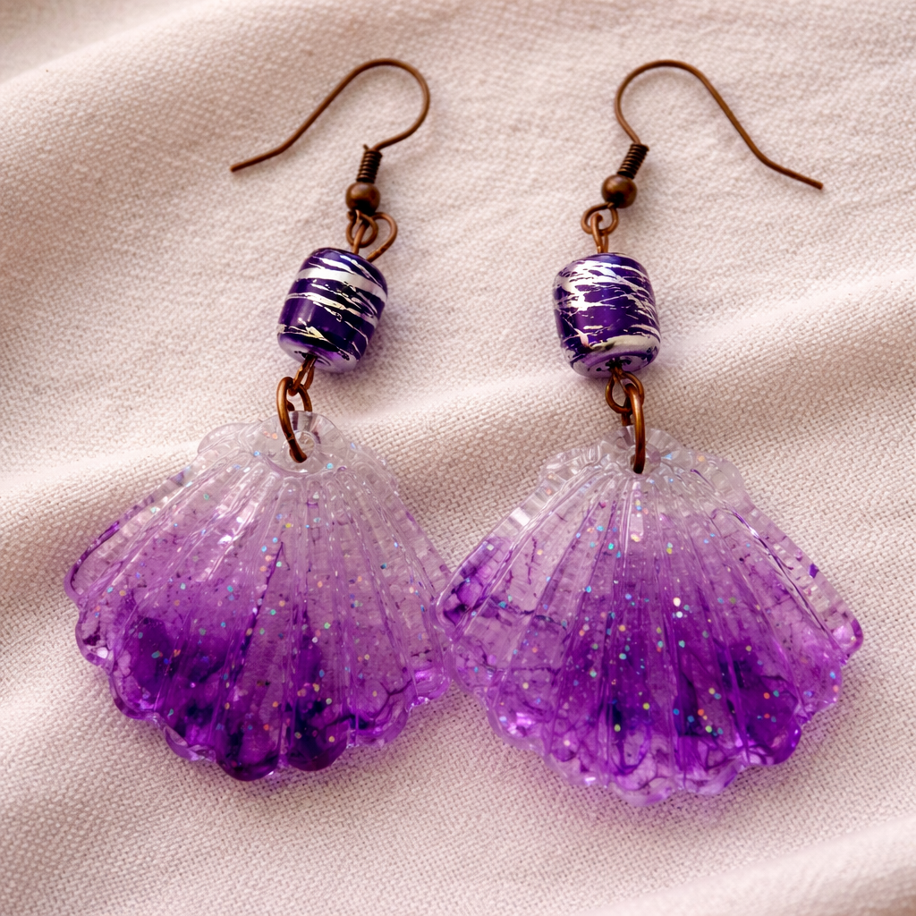 Seashell Resin Earrings