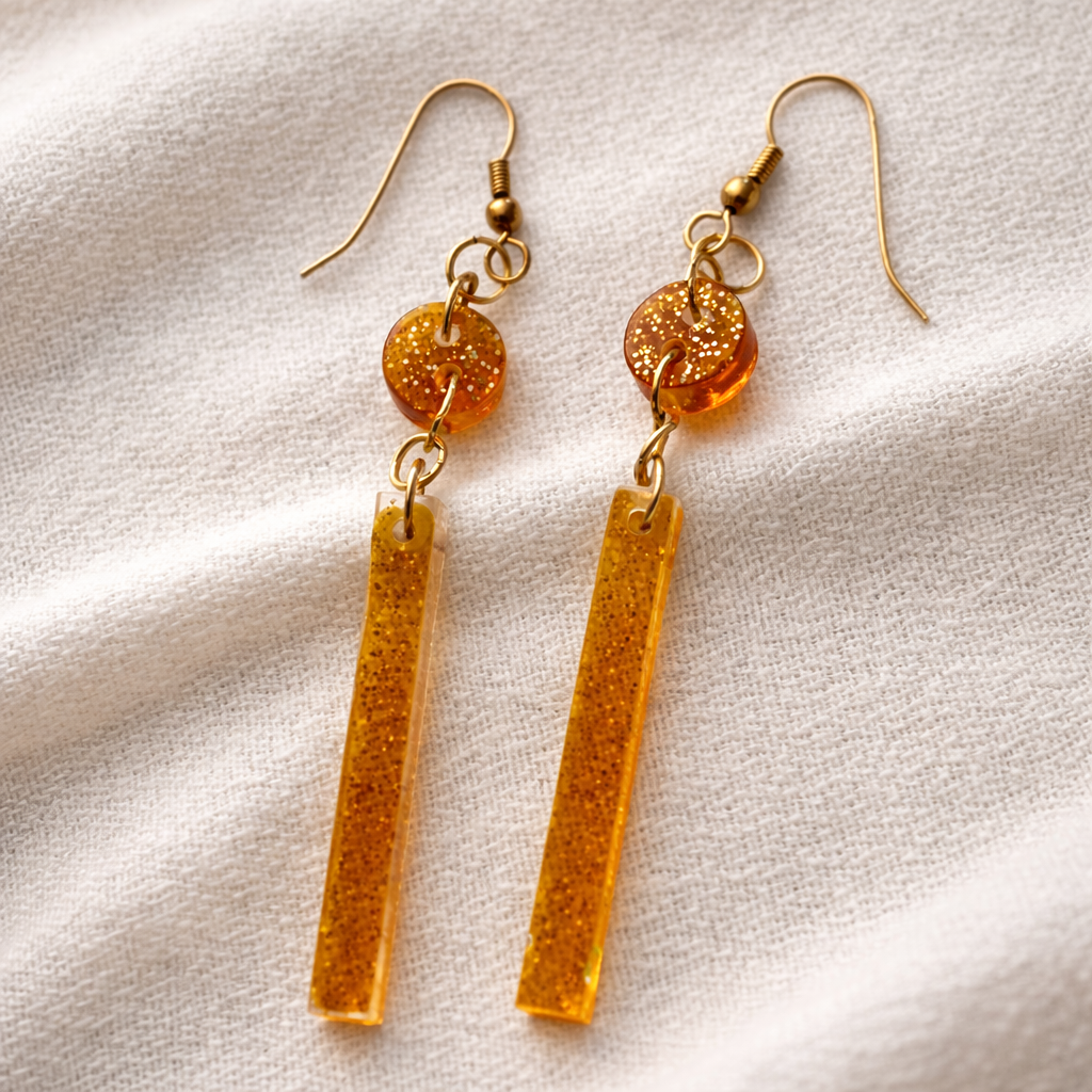 Samurai Resin Earrings