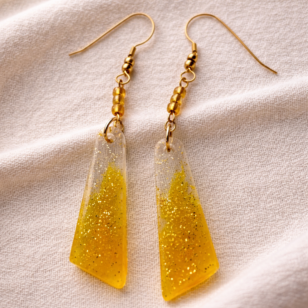 Golden Petal Earrings