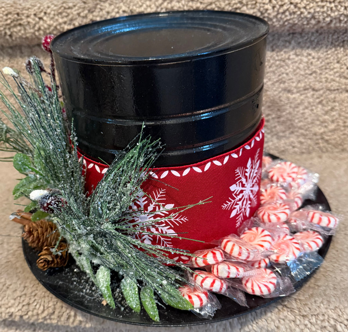Snowman Top Hat Candy Dish