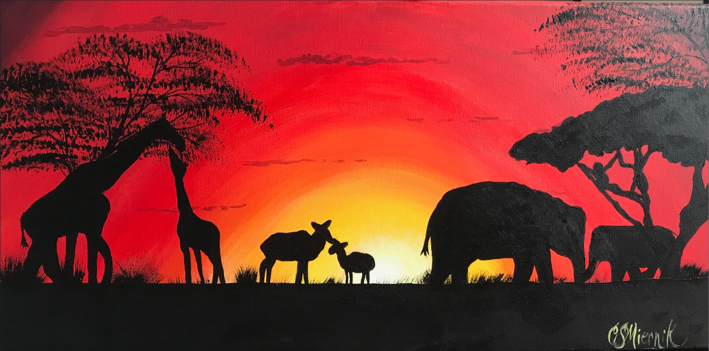 Safari Wildlife Sunset