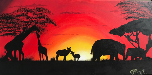 Safari Wildlife Sunset