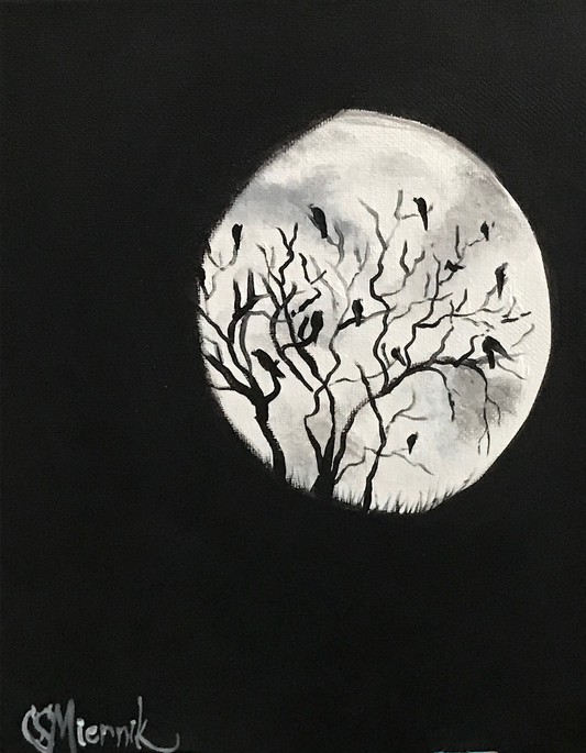 Birds in the Moonlight