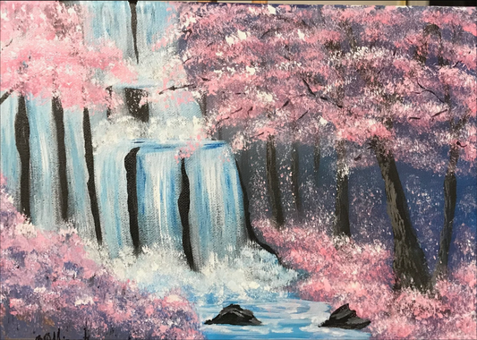Cherry Blossom Waterfall