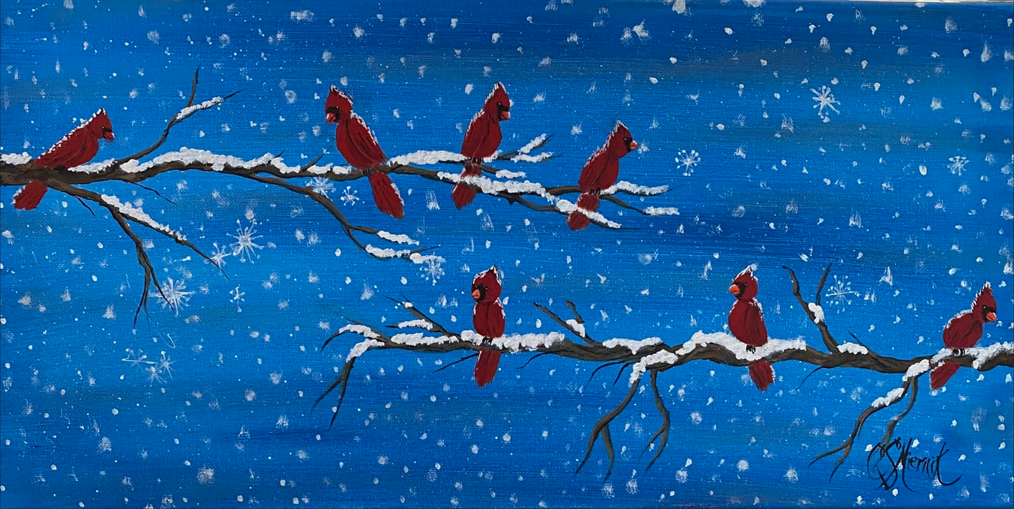 Cardinals in the Snow