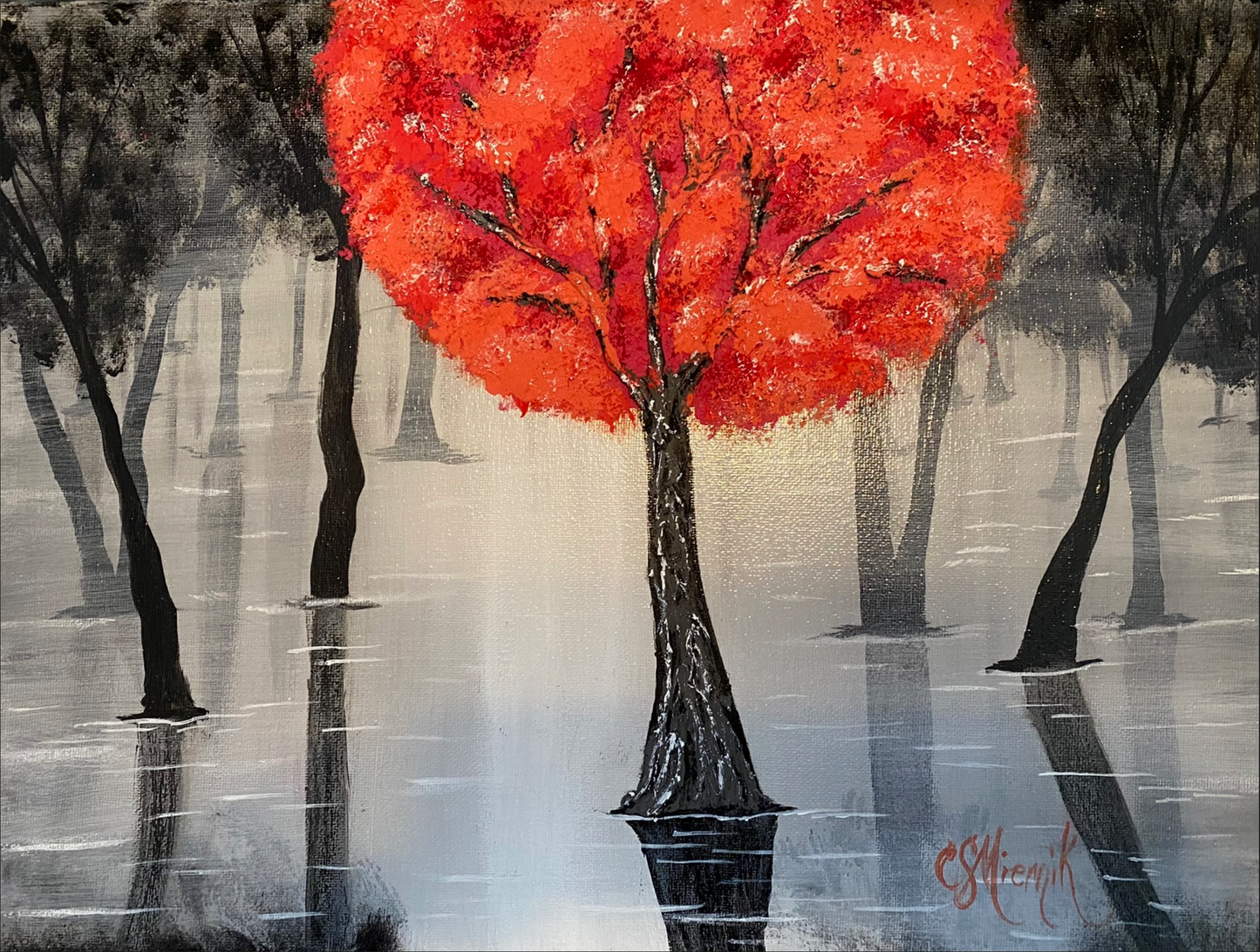 Lonely Red Tree