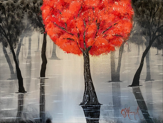 Lonely Red Tree