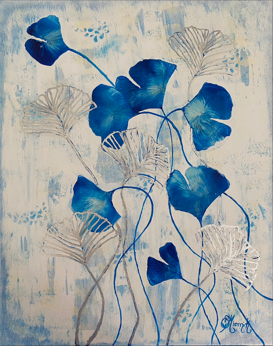 Blue Ginko Leaves
