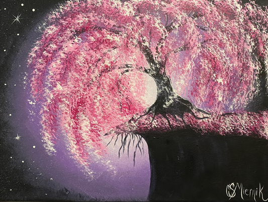 Cherry Blossoms at night