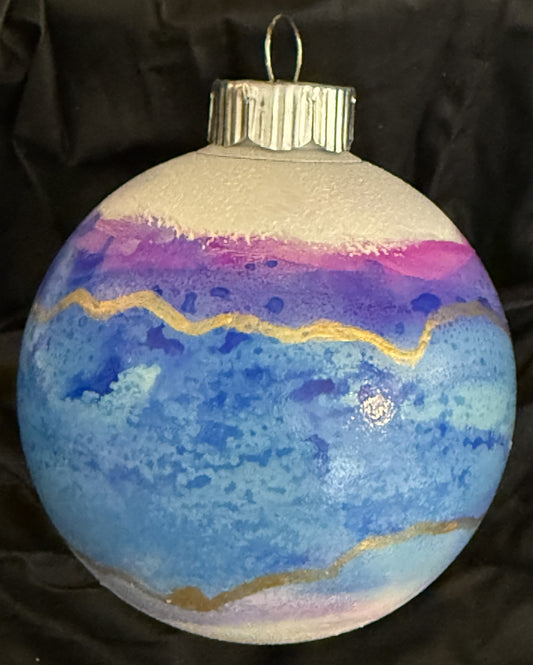 Alcohol Ink Dripped Ornament