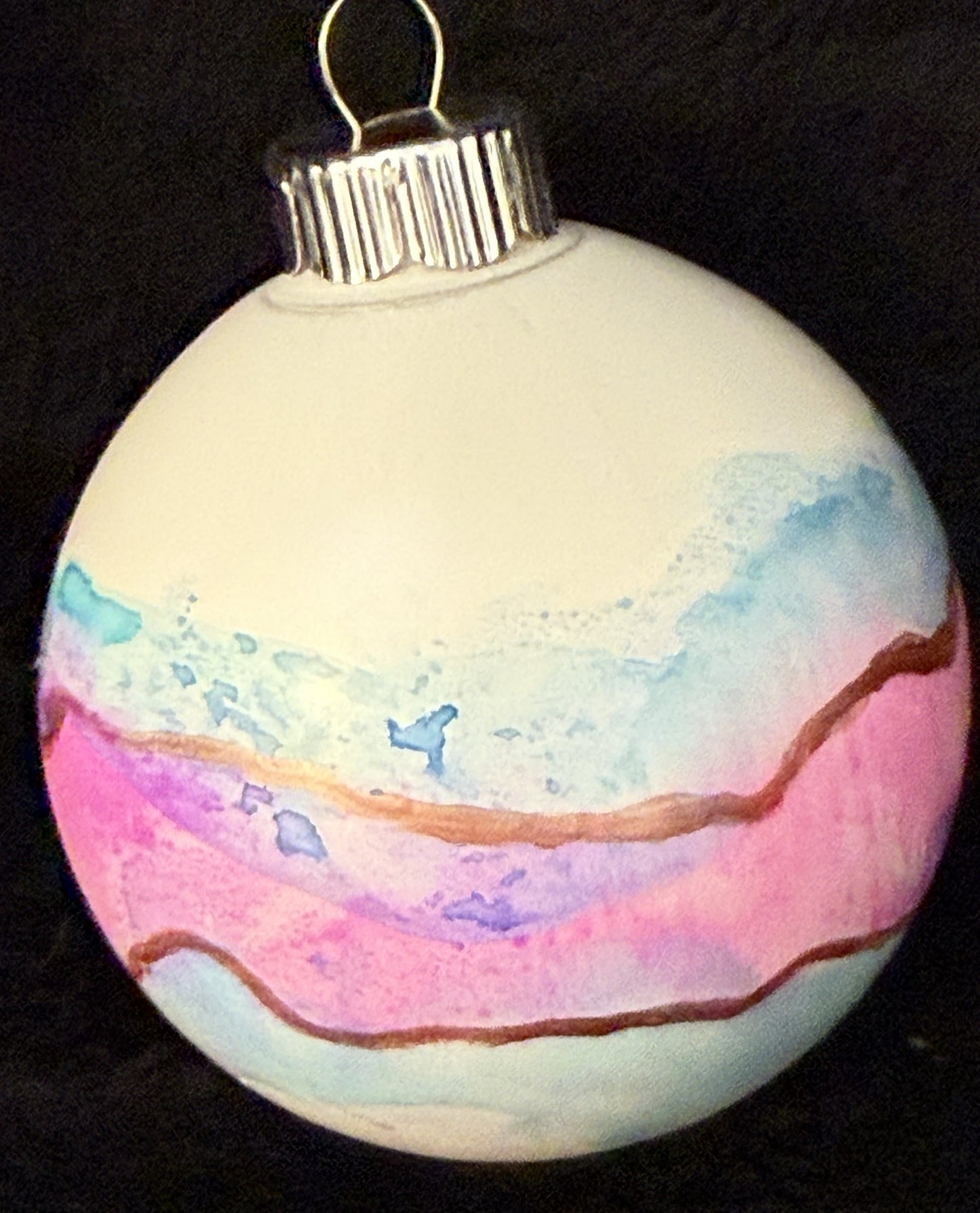 Alcohol Ink Dripped Ornament