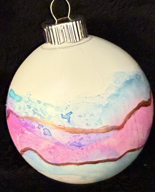 Alcohol Ink Dripped Ornament
