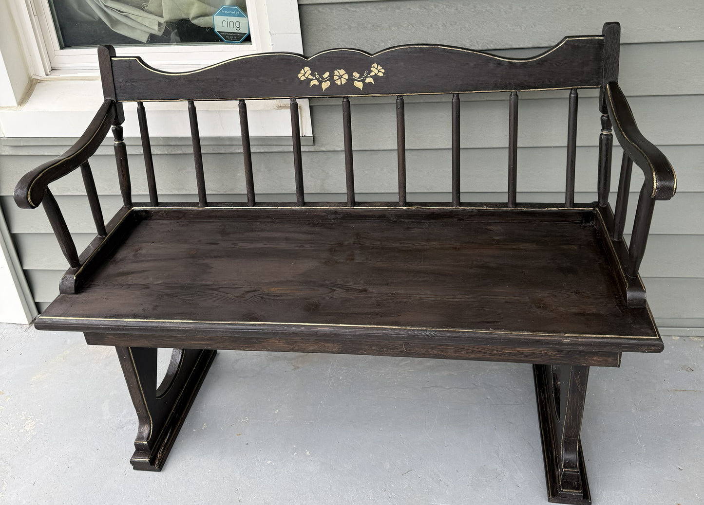 Refinished Front Porch Bench