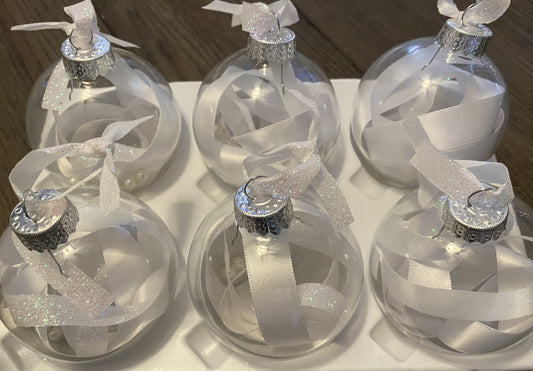 Pearls and Satin Ribbon Ornaments