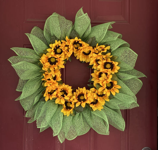 Lots of Sun Flowers Wreath